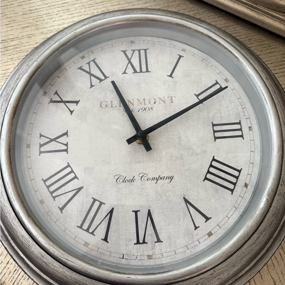 Classic Silver Wall Clock